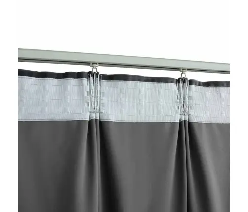 Biezie Aizkari Ar Āķiem, 2 Gab., Pelēks Samts, 140X225 Cm Vidaxl Biezie Aizkari Ar Āķiem, 2 Gab., Pelēks Samts, 140X225 Cm Vidaxl