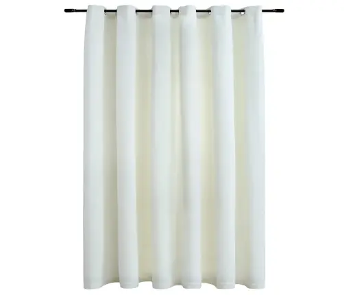 Naktinė Užuolaida Su Žiedais, Kreminė, 290X245cm Aksomas