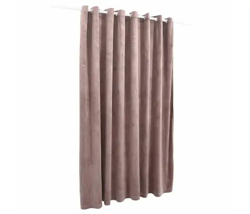 Naktinė Užuolaida Su Žiedais, Rožinė, 290X245cm Aksomas