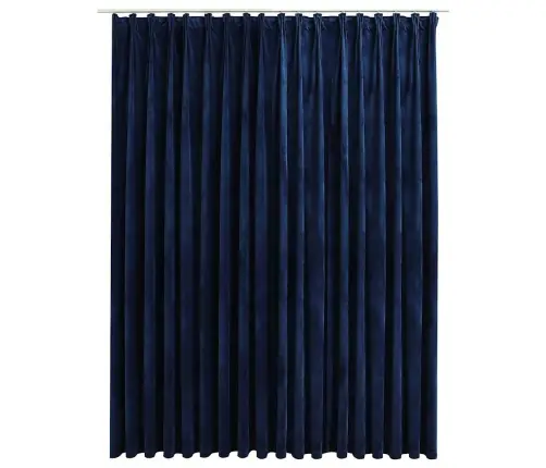 Pimendav Kardin Konksudega, Samet, Tumesinine, 290 X 245 Cm
