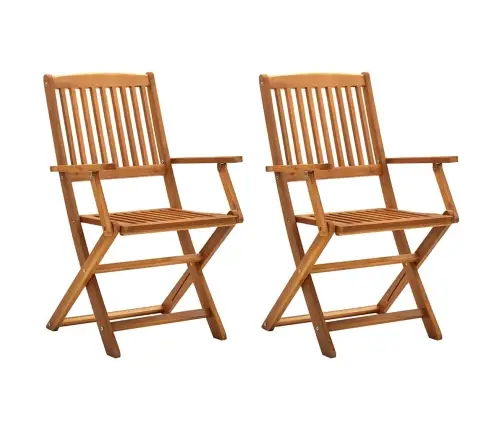 Sulankstomos Lauko Kėdės, 2Vnt., Akacijos Medienos Masyvas