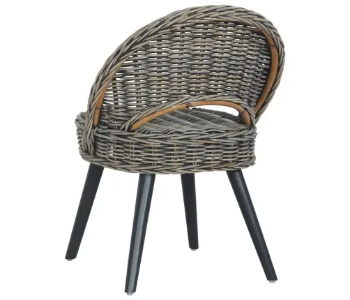 Krėslas, Juodos Spalvos, Kubu Ratanas