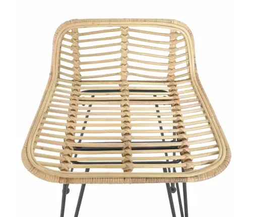 Baro Kėdės, 2 Vnt., Natūralios Spalvos, Ratanas