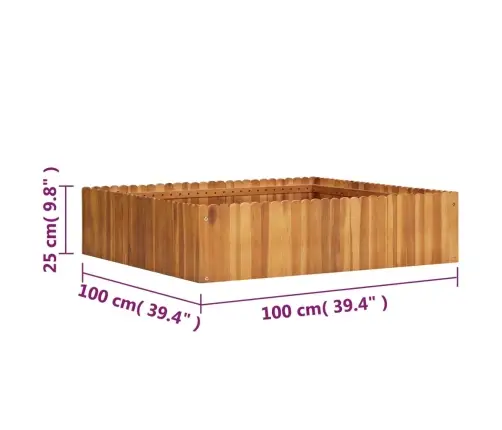 Taimelava 100 X 100 X 25 Cm Toekas Akaatsiapuit