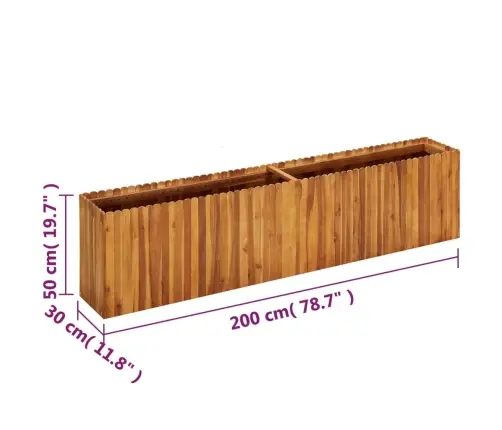 Taimelava 200 X 30 X 50 Cm Toekas Akaatsiapuit