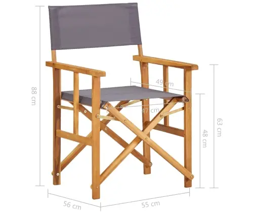 Režisieriaus Kėdės, 2 Vnt., Akacijos Medienos Masyvas