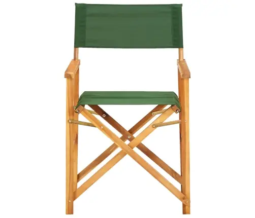 Režisora Krēsli, 2 Gab., Zaļi, Akācijas Masīvkoks Vidaxl