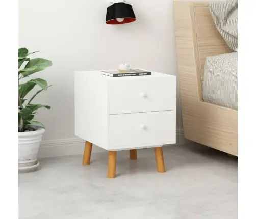 Öökapid 2 Tk, Valge 40 X 30 X 50 cm Männipuit