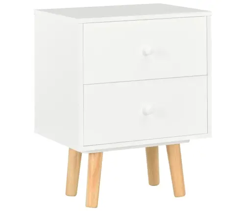 Öökapid 2 Tk, Valge 40 X 30 X 50 cm Männipuit