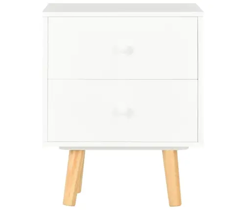 Öökapid 2 Tk, Valge 40 X 30 X 50 cm Männipuit