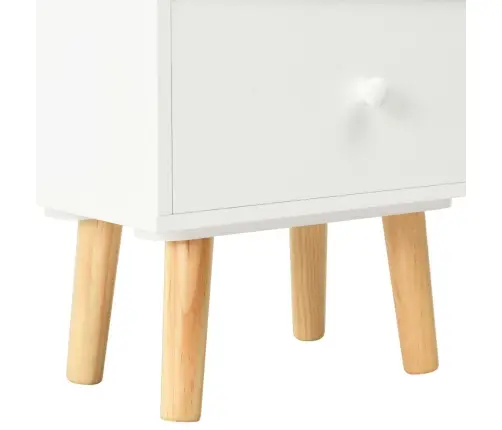 Öökapid 2 Tk, Valge 40 X 30 X 50 cm Männipuit