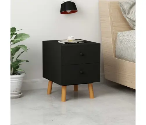 Naktsskapīši, 2 Gb., 40X30X50 Cm, Melni, Priedes Masīvkoks Vidaxl Naktsskapīši, 2 Gb., 40X30X50 Cm, Melni, Priedes Masīvkoks Vidaxl
