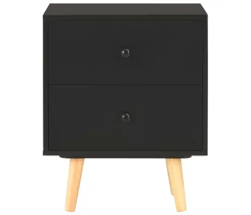 Naktsskapīši, 2 Gb., 40X30X50 Cm, Melni, Priedes Masīvkoks Vidaxl Naktsskapīši, 2 Gb., 40X30X50 Cm, Melni, Priedes Masīvkoks Vidaxl