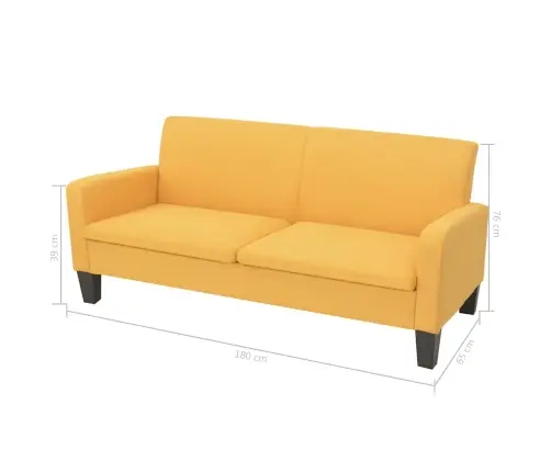 2-Osaline Diivanikomplekt, Kangas, Kollane