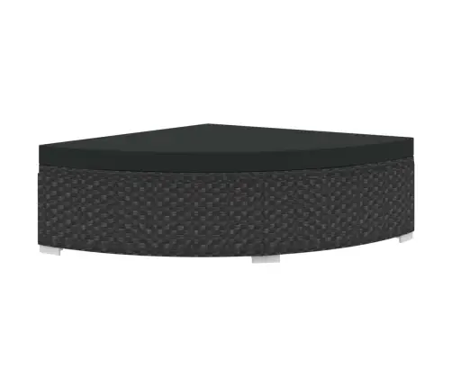 6-Daļīgs Dārza Atpūtas Mēbeļu Komplekts Ar Matračiem, Pe, Melns Vidaxl