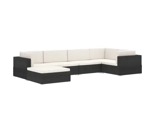 Sekcijinė Pakoja Su Pagalvėle, 1 Vnt., Juoda, Poliratanas