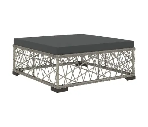 6-Daļīgs Dārza Atpūtas Mēbeļu Komplekts Ar Matračiem, Pelēks Pe Vidaxl