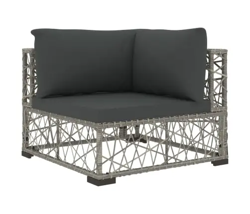 6-Osaline Aiamööbli Komplekt Patjadega, Polürotang, Hall