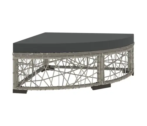 6-Osaline Aiamööbli Komplekt Patjadega, Polürotang, Hall