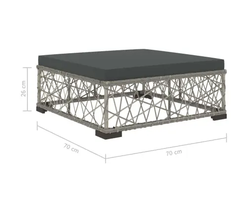 6-Osaline Aiamööbli Komplekt Patjadega, Polürotang, Hall