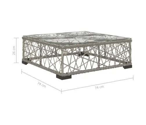 5-Osaline Aiamööblikomplekt Patjadega, Polürotang, Hall