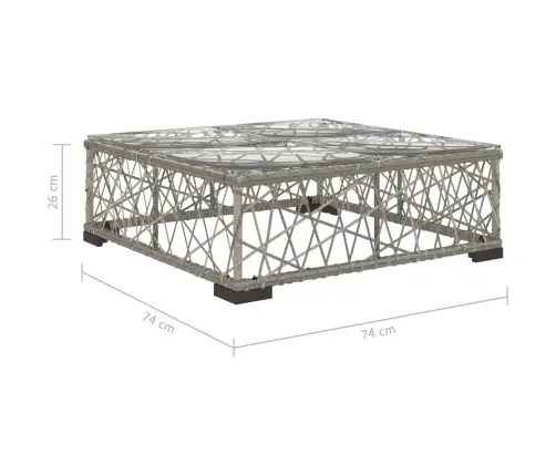 Sodo Baldų Komplektas Su Pagalvėmis, 10 Dalių, Pilkas, Ratanas