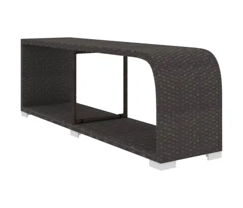 10-Osaline Aiamööblikomplekt Patjadega, Polürotang, Must