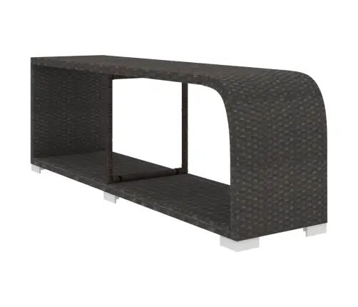 10-Osaline Aiamööblikomplekt Patjadega, Polürotang, Must