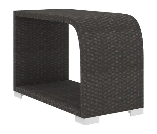 10-Osaline Aiamööblikomplekt Patjadega, Polürotang, Must