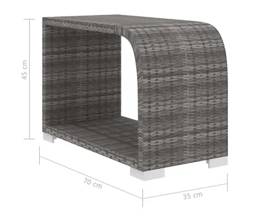 11-Daļīgs Dārza Atpūtas Mēbeļu Komplekts, Pelēks Pe Vidaxl