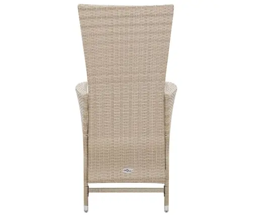 7-Osaline Aiamööblikomplekt Patjadega, Polürotang, Beež