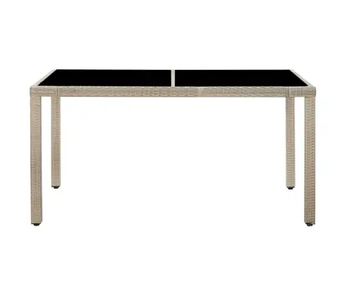 7-Osaline Aiamööblikomplekt Patjadega, Polürotang, Beež