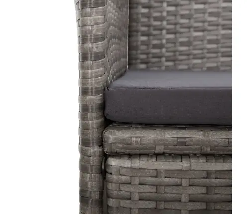 Atgāžami Dārza Krēsli, 2 Gab., Matrači, Pelēka Pe Rotangpalma Vidaxl