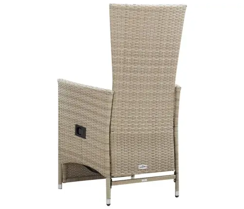 Atlošiamos Sodo Kėdės Su Pagalvėlėmis, 2Vnt., Smėlio, Ratanas