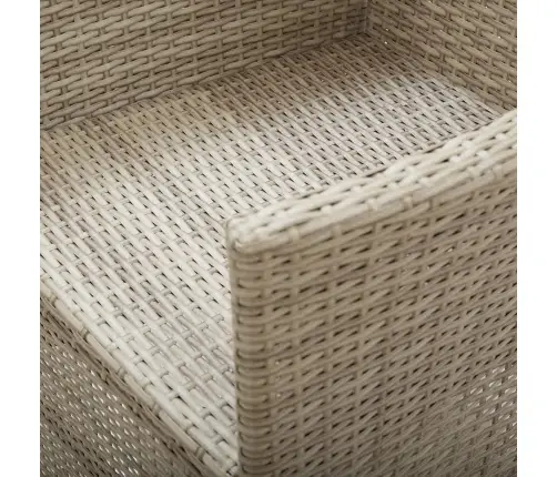 Atlošiamos Sodo Kėdės Su Pagalvėlėmis, 2Vnt., Smėlio, Ratanas