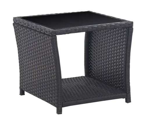 3-Daļīgs Bistro Mēbeļu Komplekts Ar Matračiem, Melns Pe Pinums Vidaxl