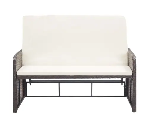 2-Daļīgs Dārza Atpūtas Mēbeļu Komplekts Ar Matračiem, Pe, Brūns Vidaxl