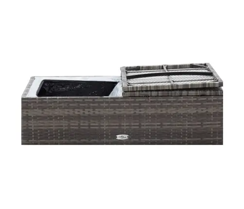 2-Osaline Aiamööblikomplekt Patjadega, Polürotang, Hall