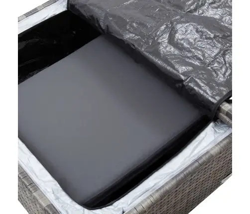 2-Osaline Aiamööblikomplekt Patjadega, Polürotang, Hall