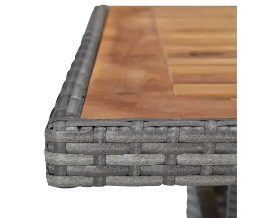 Lauko Valgomojo Stalas, Pilkas, Poliratanas Ir Akacijos Masyvas