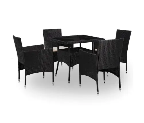 Mēbeļu Komplekts 5 Pcs Melna Vidaxl