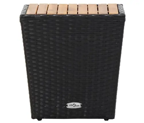 Teelaud, Must 41,5 X 41,5 X 43 cm Polürotang, Akaatsiapuit