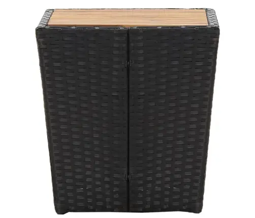 Teelaud, Must 41,5 X 41,5 X 43 cm Polürotang, Akaatsiapuit