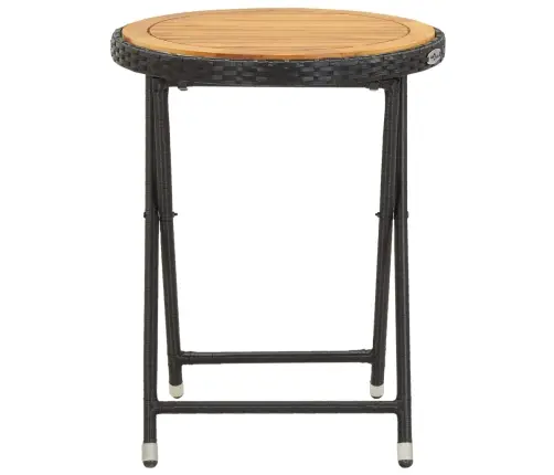 Teelaud, Must, 60 cm Polürotang, Akaatsiapuit Teelaud, Must, 60 cm Polürotang, Akaatsiapuit