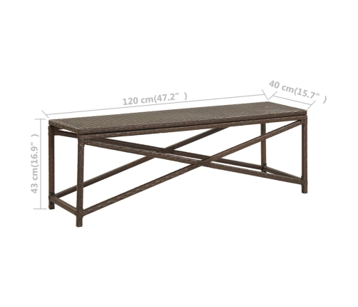 Aiapink 120 cm Polürotang, Pruun