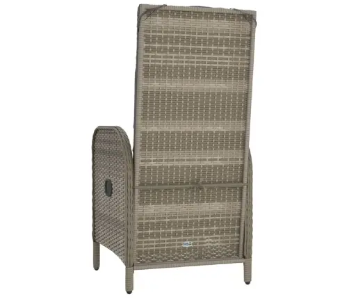 Dārza Krēsli, 2 Gab., Pelēka Pe Rotangpalma Vidaxl