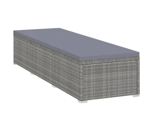 Saulės Gultas Su Čiužinuku, Pilkos Spalvos, Poliratanas