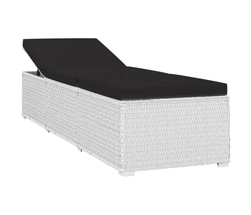 Sauļošanās Zvilnis Ar Galdiņu, Balts, Pe Pinums Vidaxl Sauļošanās Zvilnis Ar Galdiņu, Balts, Pe Pinums Vidaxl