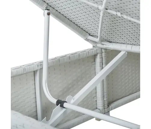 Sauļošanās Zvilnis Ar Galdiņu, Balts, Pe Pinums Vidaxl Sauļošanās Zvilnis Ar Galdiņu, Balts, Pe Pinums Vidaxl