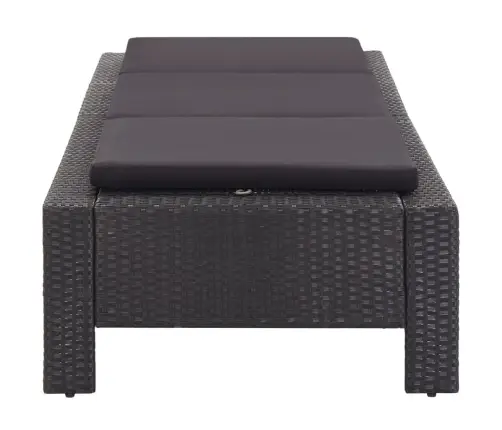 Päevitustool, Pehmendus, Must, Polürotang